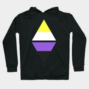 #nerfingwithpride Auxiliary Logo - Nonbinary Pride Flag Hoodie